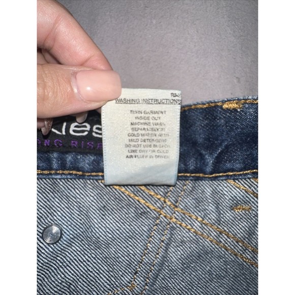 Vintage Rockies Jeans Womens 9/10 Long Dark Wash Western Studded Slim - Picture 4 of 14